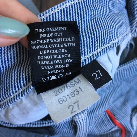 Parker Smith | Skinny Step-Hem Mid-Rise stripe Jeans - Picture 12 of 13